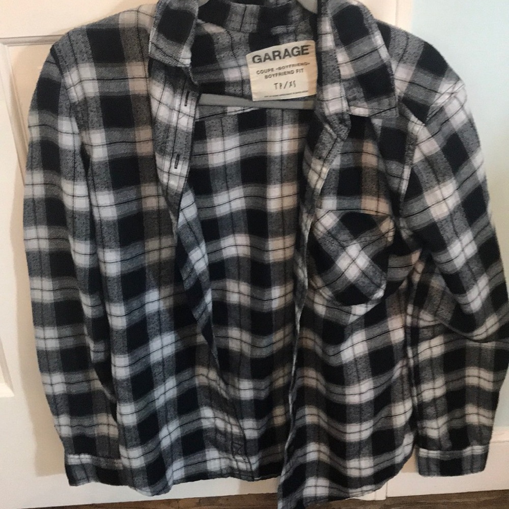 black and white flannel